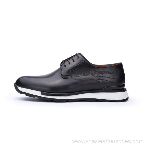 Men′ S Genuine Leather Sneaker Fashion Sport Shoes